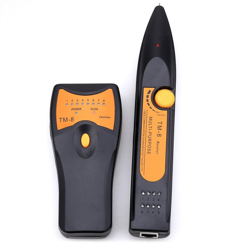 RJ45 RJ11 BNC متتبع أسلاك الهاتف شبكة LAN كابل إيثرنت كابل تلفزيون جهاز كهربائي للبحث عن الأسلاك TM8